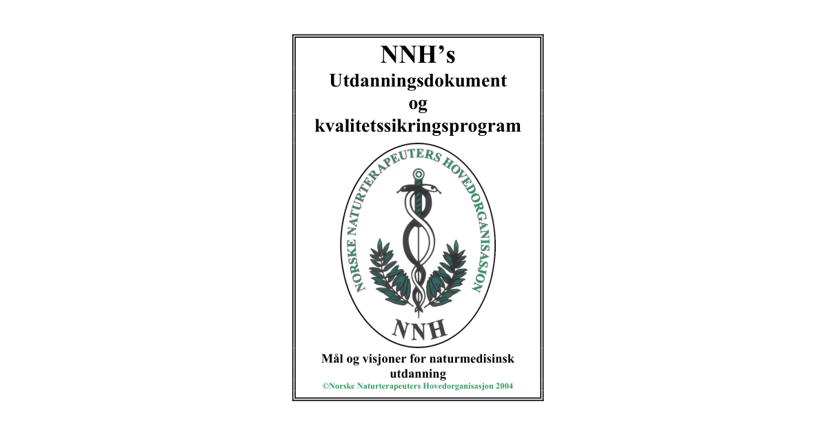 Forside av NNHs utdanningsdokument