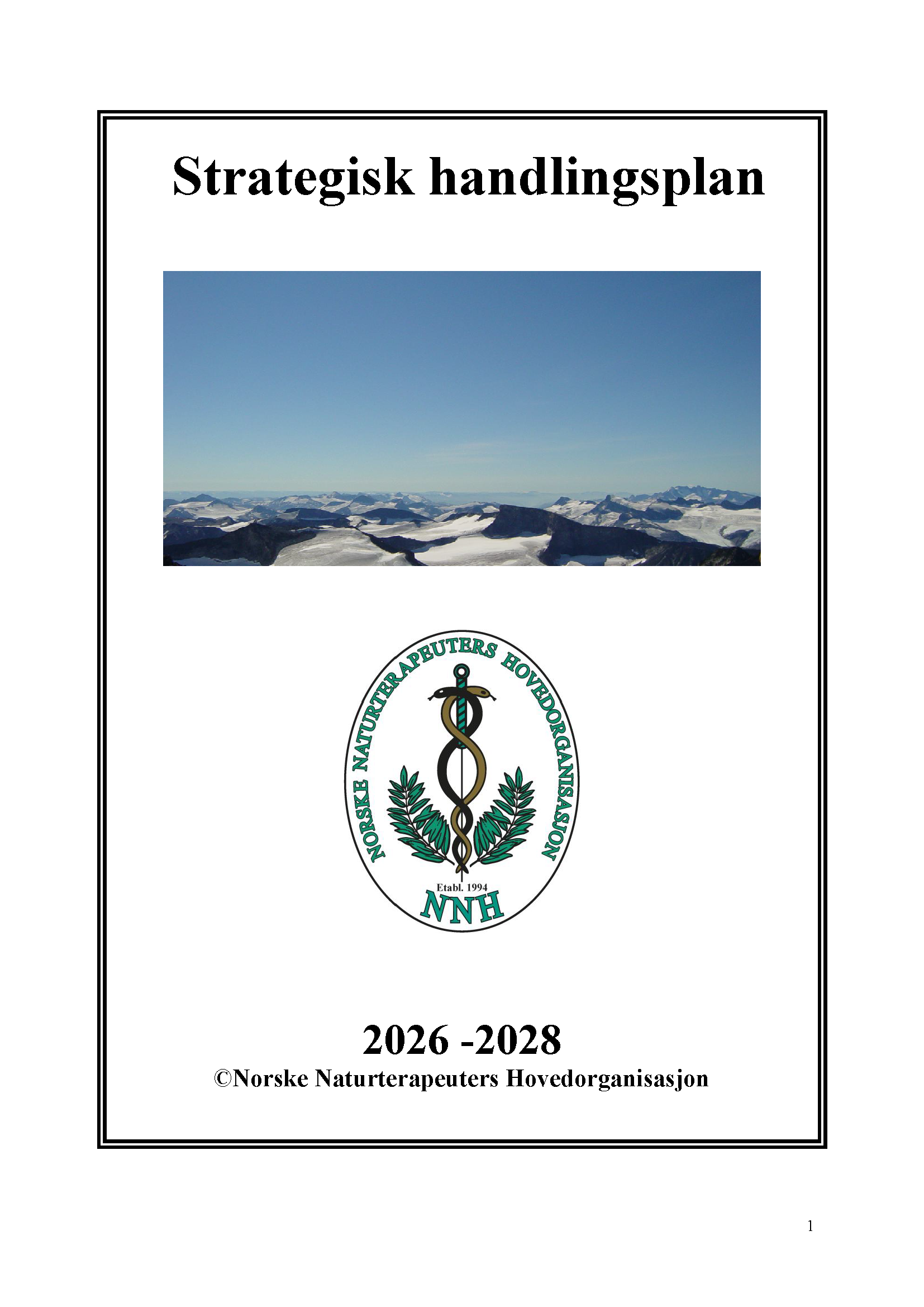 Forside av NNHs Strategisk handlingsplan -