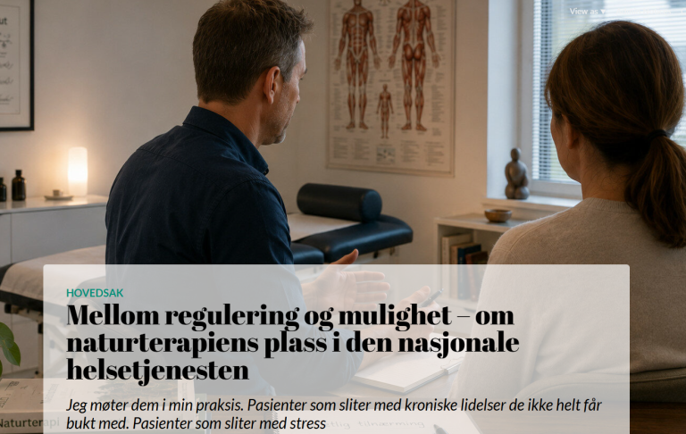 Naturterapi mellom regulering og mulighet – om naturterapiens plass i den nasjonale helsetjenesten