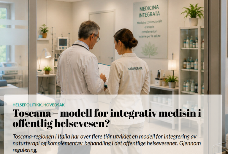 Integrativ medisin i Toscanas helsevesen – modell for nasjonale helsetjenester?